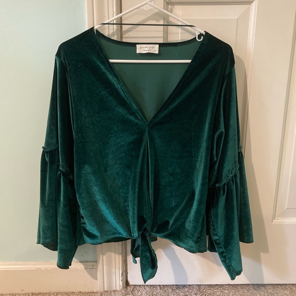 Lavender Field Velvet Blouse